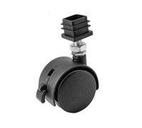 4/6/8/10/20Pcs 20Mm-50Mm Plastic Adjustable Foot Pad Brake Square Tube Round Sliding Wheel Sleeve Furniture Leg Shock Protection(25x25mm,6Pcs)