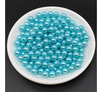 4/6/8/10 mm Perles rondes en acrylique bleu lac pour la fabrication de bijoux, chaîne de téléphone portable, bracelet de mode DIY, collier, décoration et accessoires 6mm,8mm,10mm,4mmPMMA