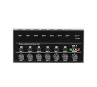 4 6 8 Canaux Mini Mélanur De Son Audio Stéréo Portable Ligne À Très Faible Bruit For L'enregistrement D'équipement(MX6-Black)
