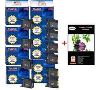 4+6 cartouches compatibles pour Brother LC1280 / LC 1280 XL+ Pack de 20 papiers photos A6 Brillant 230g Pack G