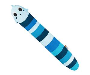 4-6 Hrs de Chaleur | Body Bottle Warm Worm | Écologique | L'authentique Longue Bouillotte à eau chaude par YuYu | Housse Coton | 75cm longue | 1-1,5 L (bleu)