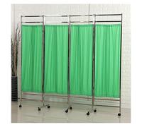 4-6 Panel Mobile Medical Privacy Screen, Free Standing Room Partition Privacy Separator, Foldable Room Divider Temporary Fence, For Clinic/Ward/Examination Room(Green,4-Panel)