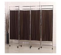 4-6 Panneaux Écran Confidentialité Médical Mobile, Séparateur Confidentialité Cloison Pièce Autoportante, Clôture Temporaire Séparation Pièce Pliable, Pour Salle Dexamen(Brown,4-Panel)