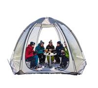 4-6 Person Clear Bubble Tent for Ice Fishing - Windproof Warm Winter, Double-Door Outdoor for Backyard Sunbathing