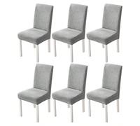 4/6 pièces Housse de chaise imperméable Jacquard épaisse à élastique Housses de chaise de restaurant Anti-saletés Housse de tabouret Décoration de maison PlantesPolaire