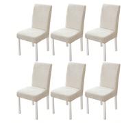 4/6 pièces Housse de chaise imperméable, Jacquard épaissi Chaise extensible Housses de chaises de restaurant Housse de tabouret anti-salissure en Spandex Décoration de maison PlantesPolaire