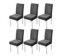 4/6 pièces Housse de chaise imperméable Jacquard épaissie avec élastique, Housses de chaise de restaurant antitaches en spandex, Couvre-siège de décoration pour la maison PlantesPolaire
