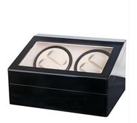 4+6 remontoirs boîte à montres boîte à montres en bois Watchwinder boîte de rangement vitrine boîte à montres noir
