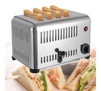 4/6 Slice Entièrement Automatique Toaster, Grille-pain Commercial en Acier Inoxydable, Grille-pain Rapide de 5 Minutes, Idéal pour Le Pain, Les Gaufres, Les Sandwichs