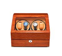 4+6 Watch Winder for Automatic Watches with Super Quiet Motor 5 Rotation Mode Setting Flexible Plush Pillow Fit Lady and Man Watches (B)