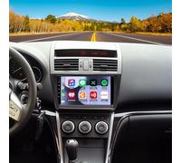 4+64G 2 Din Android 15 Autoradio pour Mazda 6 2007-2012 avec sans Fil CarPlay Android Auto, 9 Pouces Radio Stéréo avec Navigation GPS Bluetooth Wi-FI FM RDS Mirror Link Dab+ SWC