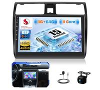 4+64G 8 Core Qualcomm Android 15 Autoradio pour Suzuki Swift 2003-2010 avec Carplay Android Auto écran Tactile 10" avec Bluetooth GPS WiFi FM/RDS DSP 3D Car Model Showcase Caméra de Recul