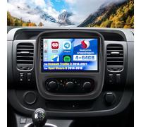 4+64G 8 cœurs Qualcomm Android 15 Autoradio pour Renault Traffic 3 2014-2021/Opel Vivaro B 2014-2018 avec CarPlay Android Auto sans Fil 9“ Écran Tactile avec GPS WiFi Bluetooth FM/RDS DSP EQ SWC