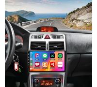 4+64G Android 14 Autoradio pour P-eugeot 307 2002-2013 avec CarPlay Android Auto 9 Pouces Navigation GPS Autoradio avec FM/RDS DSP Bluetooth WiFi SWC Mirror Link + Caméra de recul AHD