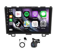 4+64G Android 15 Autoradio pour Honda CRV 2007-2011 avec sans Fil CarPlay Android Auto, 9 Pouces Radio Stéréo avec Navigation GPS Bluetooth Wi-FI SWC MirrorLink caméra AHD Microphone