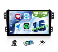 4+64G Android 15 CAMECHO Navi Autoradio pour Suzuki Splash Ritz Opel Agila 2004-2014, 9 Pouces GPS Bluetooth Radio HD avec sans Fil Carplay Android Auto WiFi FM RDS EQ Miroir Lien +Caméra de Recul