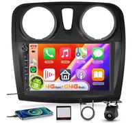 【4+64G】 Carplay Ecran pour Renault Dacia Logan Sandero 2 B52 2012-2019 avec USB Type-C, Autoradio 9 Pouce in-Cell Touchsreen avec Android Auto/EQ/WiFi/GPS/RDS/FM/Bluetooth 5.0/SWC,Caméra de Recul