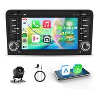 【4+64G】 Hodozzy Carplay Autoradio pour Audi A3 8P S3 RS3 Sportback 2003-2012, 7 Pouce Touchsreen avec Android Auto/DSP/WiFi/GPS/RDS/FM/Bluetooth/USB