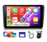 【4+64G】 Hodozzy Carplay Autoradio pour Audi A3 S3 RS3 8P 8V 2008-2012,9 Pouces Ecran in-Cell Android Autoradio avec Bluetooth 5.0/Android Auto/WiFi/GPS/RDS/FM/USB/DSP