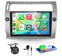 【4+64G】 Hodozzy Carplay Autoradio pour Citroën C4 2004-2009/C-QUATRE 2008-2011, 9 Pouce Touchsreen avec Android Auto/EQ/Mirror Link/WiFi/GPS/RDS/FM/Bluetooth 5.0/USB+Canbus