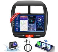 【4+64G】 Hodozzy Carplay Autoradio pour Mitsubishi ASX 1/Citroen C4/Peugeot 4008, 10.1 Pouce Touchsreen avec Android Auto/EQ/Mirror Link/WiFi/GPS/RDS/FM/Bluetooth/USB