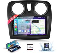 【4+64G】Podofo 9"Autoradio 2 Din pour Renault Dacia SANDERO II B52 2012-2019 Carplay sans Fil Android Auto,1280*720,8 CORE Android 13 Radio Bluetooth avec WiFi/Navi HiFi/RDS/FM +AHD de recul Caméra