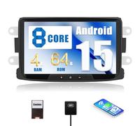 4+64GB 8 Core CAMECHO Android 13 Autoradio pour Renault Dacia Logan Duster Sandero Lodgy Capture Symbol Lada Xray,Wireless Carplay Android Auto, 8 Pouces 2 Din Bluetooth 5.0/GPS/WiFi /32EQ DSP