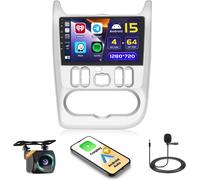 4+64gb Android 15 Autoradio Pour Renault Logan 1 Sandero 2009-2015 Largus Dacia Duster Avec Carplay Sans Fil Android Auto, 9 Pouces Écran Tactile Avec Gps Bluetooth Wifi Fm/Rds Dsp Caméra De[Z593]