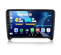 【4+64GB】 CAMECHO Android 13 Autoradio pour Audi TT 8J MK2 (2008-2014), Navi Wireless Carplay Android Auto, 9" Ecran Tactile 2 Din Radio Bluetooth 5.0 WiFi/FM/RDS /32EQ 2USB+ SWC + Canbus + Mic