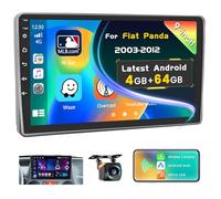 [4+64GB] Inefala Android 15 Autoradio 2 Din pour Fiat Panda 2003-2012, 9 Pouces écran Tactile Poste Radio avec Wireless Carplay Android Auto GPS WiFi RDS Caméra de Recul & Mic