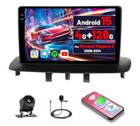 [4+64GB] Inefala Android 15 Autoradio pour Renault Megane 3 2009-2014, Wireless Carplay Android Auto, 9" écran Tactile Poste Radio Voiture Bluetooth avec GPS WiFi RDS/FM SWC Caméra de Recul & Mic
