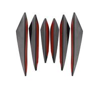 4/6Pcs Voiture Pare-Chocs Avant Lèvre Décoration Diffuseur Shunt Fin Corps Spoiler Canard Valence Canard Décor Auto Accessoires(6 pièces Noir)