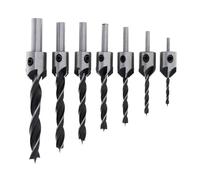 4/7 pièces 3-6mm HCS 5 flûte fraise foret ensemble vis à bois perceuse alésoir(ZT21-Round-7psc)