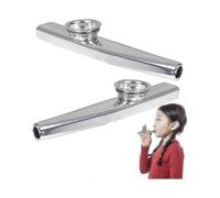 4.75 Inch Metal Kazoo - Set Of 3 - Fun Humming Musical Instrument for Kids And Adults - Durable Music Toys - Cool Birthday Favors, Party Noisemakers