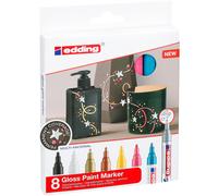 [4-750-8-999] Edding Marqueur Peinture brillante 750 Etui de 8 Assorti 2-4 mm