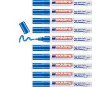 edding Marqueur peinture 750 – 10 feutres bleu – pointe ronde 2–4 mm, étanche, très opaque