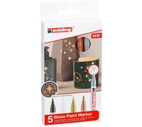 [4-751-5-999] Edding Marqueur Peinture brillante 751 Etui de 5 Assortis métal...