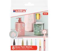 [4-751-8-099] edding Marqueur Peinture brillante 751 Etui de 8 Assortis paste...