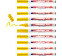 [4-751005-10] edding Lot de 10 Marqueurs Peinture 751 Jaune Pointe Ronde 1-2 mm