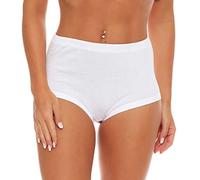 4 | 8 | 16 | 24 Slip Femme Blanc 100% Coton sans Coutures latérales- Blanc - Taille 40/42 à 56/58 (4 Pièces Blanches., 48-50)