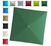 4/8 Baleines Auvent De Remplacement Pour Parasol 300×300cm 250x250cm 200x200cm, Toile De Rechange Carré Pour Cour, Housse Pour Parapluie Non Déporté(Green,2.5x2.5m/8ftx8ft)