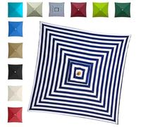 4/8 Baleines Auvent De Remplacement Pour Parasol 300×300cm 250x250cm 200x200cm, Toile De Rechange Carré Pour Cour, Housse Pour Parapluie Non Déporté(Striped,2.5x2.5m/8ftx8ft)