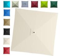 4/8 Baleines Auvent De Remplacement Pour Parasol 300×300cm 250x250cm 200x200cm, Toile De Rechange Carré Pour Cour, Housse Pour Parapluie Non Déporté(Off-white,3x3m/9.8ftx9.8ft)