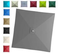 4/8 Baleines Auvent De Remplacement Pour Parasol 300×300cm 250x250cm 200x200cm, Toile De Rechange Carré Pour Cour, Housse Pour Parapluie Non Déporté(Gray,2.5x2.5m/8ftx8ft)