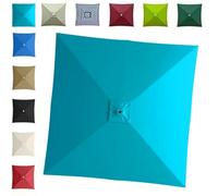 4/8 Baleines Auvent De Remplacement Pour Parasol 300×300cm 250x250cm 200x200cm, Toile De Rechange Carré Pour Cour, Housse Pour Parapluie Non Déporté(Lake blue,3x3m/9.8ftx9.8ft)