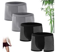 4/8 pcs Boxhero Boxer en Fibre de Bambou, Boxer en Fibre de Bambou, Box Hero Boxer en Bambou pour Un Confort Toute la journée sous-vêtements pour Hommes Boxer en Bambou (4PCS-C, 5XL(80-90KG))