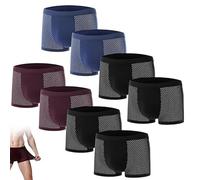 4/8 pcs Boxhero Boxer en Fibre de Bambou, Boxer en Fibre de Bambou, Box Hero Boxer en Bambou pour Un Confort Toute la journée sous-vêtements pour Hommes Boxer en Bambou (8pcs-B, 5XL(80-90KG))
