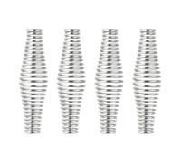 4/8 pièces poignée de porte de poêle poignée à ressort grille de poêle remplacement ressort accessoires de poêle à bois chrome(4pcs)