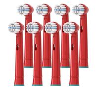 4/8 Pièces Tête De Brosse À Dents Électrique De Remplacement Enfants Têtes De Brosse Adaptées, Compatibles For Oral Pro-Health B, Étapes D100K 4510K D10 D12(10A Red 8Pcs)