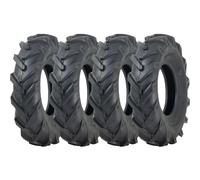 4.80/4.00-8 Open Centre Tyres Cleated Rotovator Lug Journey H8022 (Set of 4)